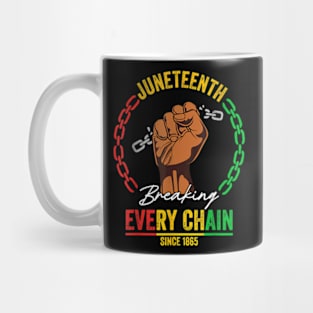 Juneteenth Breaking Every Chain Since 1865 Men Women Mug